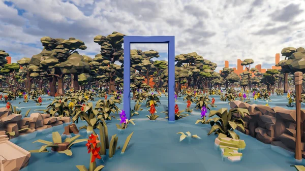 Sürdürülebilir kalkınma hedefleri için grafiksel kaynaklar biyolojik çeşitlilik büyüyen bir ekonomi ve ekoloji 3D yorumlama ve düşük polyester