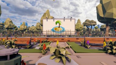 Sürdürülebilir kalkınma hedefleri için grafiksel kaynaklar biyolojik çeşitlilik büyüyen bir ekonomi ve ekoloji 3D yorumlama ve düşük polyester