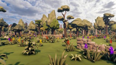 Sürdürülebilir kalkınma hedefleri için grafiksel kaynaklar biyolojik çeşitlilik büyüyen bir ekonomi ve ekoloji 3D yorumlama ve düşük polyester