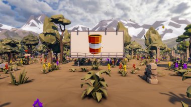 Sürdürülebilir kalkınma hedefleri için grafiksel kaynaklar biyolojik çeşitlilik büyüyen bir ekonomi ve ekoloji 3D yorumlama ve düşük polyester