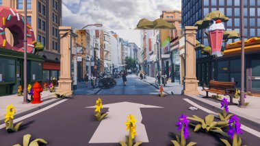 Sürdürülebilir kalkınma hedefleri için grafiksel kaynaklar biyolojik çeşitlilik büyüyen bir ekonomi ve ekoloji 3D yorumlama ve düşük polyester