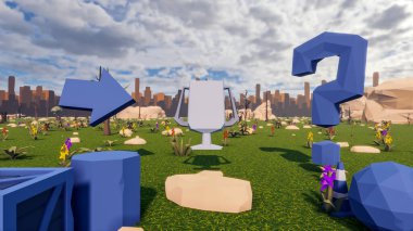 Sürdürülebilir kalkınma hedefleri için grafiksel kaynaklar biyolojik çeşitlilik büyüyen bir ekonomi ve ekoloji 3D yorumlama ve düşük polyester