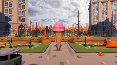 Sürdürülebilir kalkınma hedefleri için grafiksel kaynaklar biyolojik çeşitlilik büyüyen bir ekonomi ve ekoloji 3D yorumlama ve düşük polyester