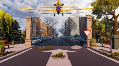 Sürdürülebilir kalkınma hedefleri için grafiksel kaynaklar biyolojik çeşitlilik büyüyen bir ekonomi ve ekoloji 3D yorumlama ve düşük polyester