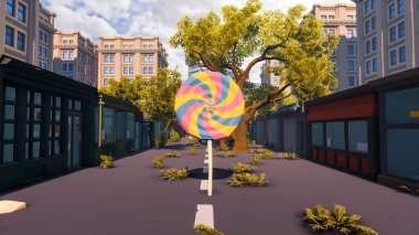 Sürdürülebilir kalkınma hedefleri için grafiksel kaynaklar biyolojik çeşitlilik büyüyen bir ekonomi ve ekoloji 3D yorumlama ve düşük polyester