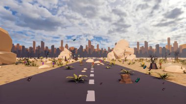 Sürdürülebilir kalkınma hedefleri için grafiksel kaynaklar biyolojik çeşitlilik büyüyen bir ekonomi ve ekoloji 3D yorumlama ve düşük polyester