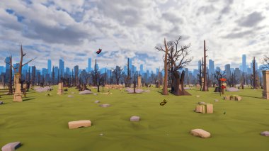 Sürdürülebilir kalkınma hedefleri için grafiksel kaynaklar biyolojik çeşitlilik büyüyen bir ekonomi ve ekoloji 3D yorumlama ve düşük polyester