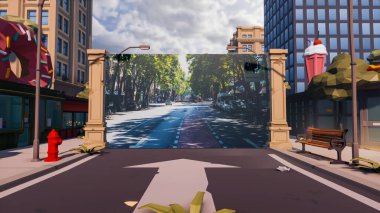 Sürdürülebilir kalkınma hedefleri için grafiksel kaynaklar biyolojik çeşitlilik büyüyen bir ekonomi ve ekoloji 3D yorumlama ve düşük polyester