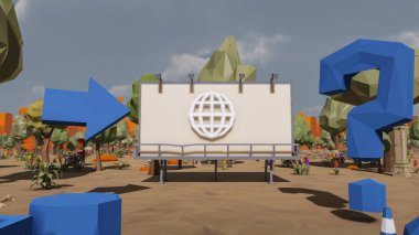 Sürdürülebilir kalkınma hedefleri için grafiksel kaynaklar biyolojik çeşitlilik büyüyen bir ekonomi ve ekoloji 3D yorumlama ve düşük polyester