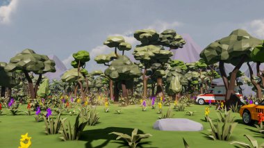 Sürdürülebilir kalkınma hedefleri için grafiksel kaynaklar biyolojik çeşitlilik büyüyen bir ekonomi ve ekoloji 3D yorumlama ve düşük polyester