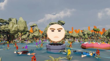 Sürdürülebilir kalkınma hedefleri için grafiksel kaynaklar biyolojik çeşitlilik büyüyen bir ekonomi ve ekoloji 3D yorumlama ve düşük polyester