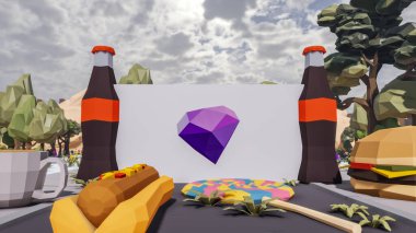 Sürdürülebilir kalkınma hedefleri için grafiksel kaynaklar biyolojik çeşitlilik büyüyen bir ekonomi ve ekoloji 3D yorumlama ve düşük polyester