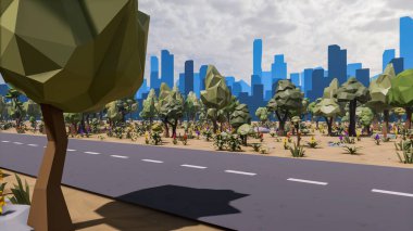 Sürdürülebilir kalkınma hedefleri için grafiksel kaynaklar biyolojik çeşitlilik büyüyen bir ekonomi ve ekoloji 3D yorumlama ve düşük polyester