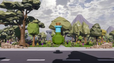 Sürdürülebilir kalkınma hedefleri için grafiksel kaynaklar biyolojik çeşitlilik büyüyen bir ekonomi ve ekoloji 3D yorumlama ve düşük polyester