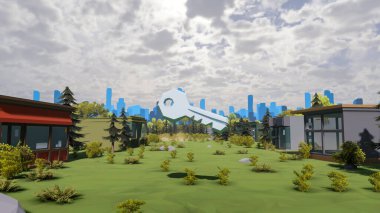 Sürdürülebilir kalkınma hedefleri için grafiksel kaynaklar biyolojik çeşitlilik büyüyen bir ekonomi ve ekoloji 3D yorumlama ve düşük polyester