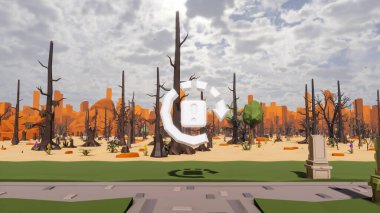 Sürdürülebilir kalkınma hedefleri için grafiksel kaynaklar biyolojik çeşitlilik büyüyen bir ekonomi ve ekoloji 3D yorumlama ve düşük polyester