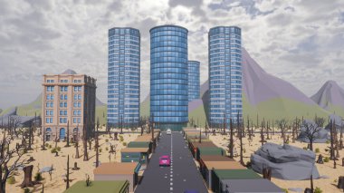 Sürdürülebilir kalkınma hedefleri için grafiksel kaynaklar biyolojik çeşitlilik büyüyen bir ekonomi ve ekoloji 3D yorumlama ve düşük polyester