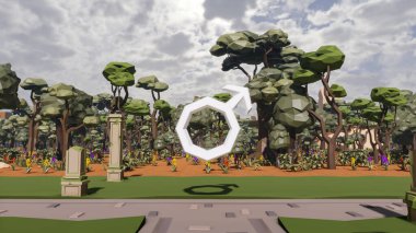 Sürdürülebilir kalkınma hedefleri için grafiksel kaynaklar biyolojik çeşitlilik büyüyen bir ekonomi ve ekoloji 3D yorumlama ve düşük polyester