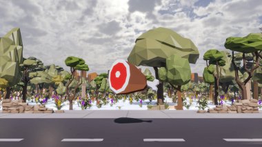 Sürdürülebilir kalkınma hedefleri için grafiksel kaynaklar biyolojik çeşitlilik büyüyen bir ekonomi ve ekoloji 3D yorumlama ve düşük polyester