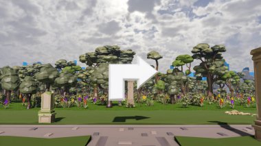 Sürdürülebilir kalkınma hedefleri için grafiksel kaynaklar biyolojik çeşitlilik büyüyen bir ekonomi ve ekoloji 3D yorumlama ve düşük polyester