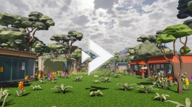 Sürdürülebilir kalkınma hedefleri için grafiksel kaynaklar biyolojik çeşitlilik büyüyen bir ekonomi ve ekoloji 3D yorumlama ve düşük polyester