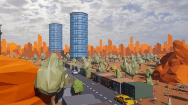 Sürdürülebilir kalkınma hedefleri için grafiksel kaynaklar biyolojik çeşitlilik büyüyen bir ekonomi ve ekoloji 3D yorumlama ve düşük polyester