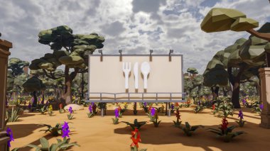 Sürdürülebilir kalkınma hedefleri için grafiksel kaynaklar biyolojik çeşitlilik büyüyen bir ekonomi ve ekoloji 3D yorumlama ve düşük polyester