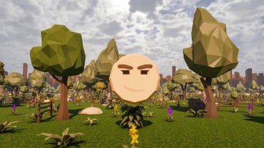 Sürdürülebilir kalkınma hedefleri için grafiksel kaynaklar biyolojik çeşitlilik büyüyen bir ekonomi ve ekoloji 3D yorumlama ve düşük polyester