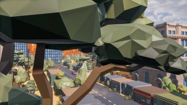 Sürdürülebilir kalkınma hedefleri için grafiksel kaynaklar biyolojik çeşitlilik büyüyen bir ekonomi ve ekoloji 3D yorumlama ve düşük polyester