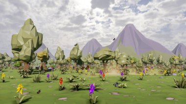 Sürdürülebilir kalkınma hedefleri için grafiksel kaynaklar biyolojik çeşitlilik büyüyen bir ekonomi ve ekoloji 3D yorumlama ve düşük polyester