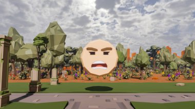 Sürdürülebilir kalkınma hedefleri için grafiksel kaynaklar biyolojik çeşitlilik büyüyen bir ekonomi ve ekoloji 3D yorumlama ve düşük polyester