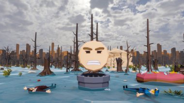 Sürdürülebilir kalkınma hedefleri için grafiksel kaynaklar biyolojik çeşitlilik büyüyen bir ekonomi ve ekoloji 3D yorumlama ve düşük polyester