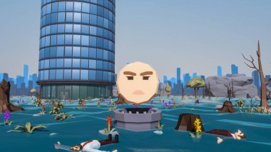 Sürdürülebilir kalkınma hedefleri için grafiksel kaynaklar biyolojik çeşitlilik büyüyen bir ekonomi ve ekoloji 3D yorumlama ve düşük polyester