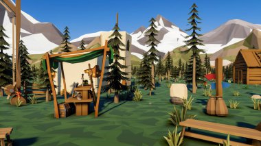 Sürdürülebilir kalkınma hedefleri için grafiksel kaynaklar biyolojik çeşitlilik büyüyen bir ekonomi ve ekoloji 3D yorumlama ve düşük polyester