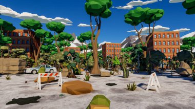 Sürdürülebilir kalkınma hedefleri için grafiksel kaynaklar biyolojik çeşitlilik büyüyen bir ekonomi ve ekoloji 3D yorumlama ve düşük polyester