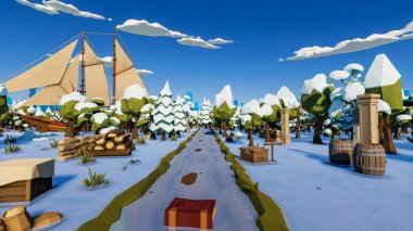 Sürdürülebilir kalkınma hedefleri için grafiksel kaynaklar biyolojik çeşitlilik büyüyen bir ekonomi ve ekoloji 3D yorumlama ve düşük polyester