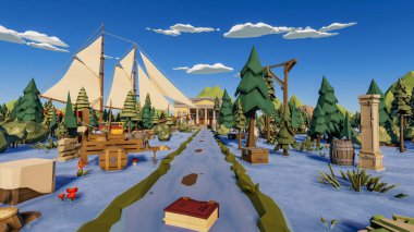 Sürdürülebilir kalkınma hedefleri için grafiksel kaynaklar biyolojik çeşitlilik büyüyen bir ekonomi ve ekoloji 3D yorumlama ve düşük polyester