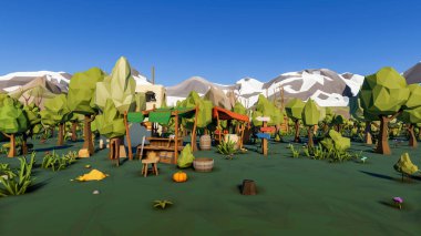 Sürdürülebilir kalkınma hedefleri için grafiksel kaynaklar biyolojik çeşitlilik büyüyen bir ekonomi ve ekoloji 3D yorumlama ve düşük polyester