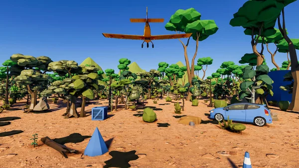 Sürdürülebilir kalkınma hedefleri için grafiksel kaynaklar biyolojik çeşitlilik büyüyen bir ekonomi ve ekoloji 3D yorumlama ve düşük polyester