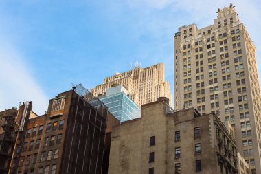 New York, ABD Ocak 2022 - Şehrin ve sokakların manzarası