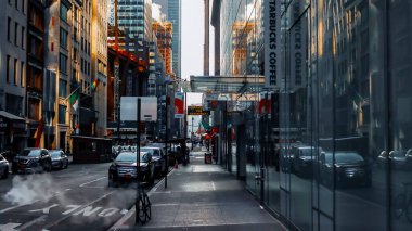 New York, ABD Ocak 2022 - Şehrin ve sokakların manzarası