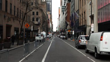 New York, ABD Ocak 2022 - Şehrin ve sokakların manzarası