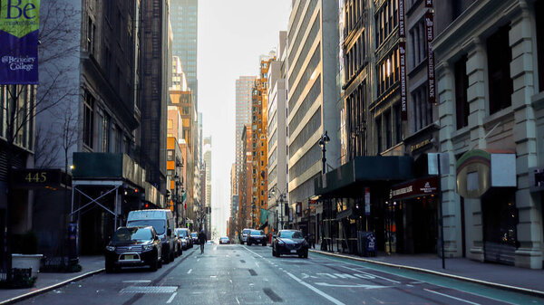 New York, USA January 2022 - Landscape of the city and streets