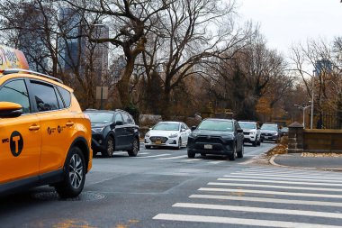 New York, ABD Ocak 2022 - Şehrin ve sokakların manzarası