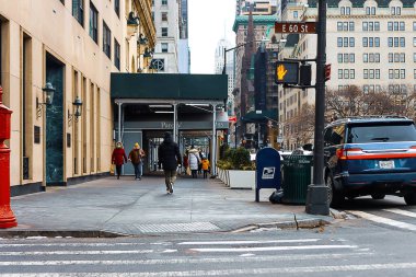 New York, ABD Ocak 2022 - Şehrin ve sokakların manzarası