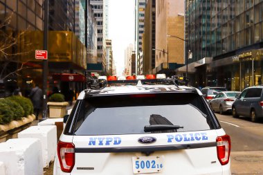 New York, ABD Ocak 2022 - Şehrin ve sokakların manzarası