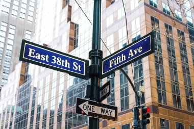New York, ABD Ocak 2022 - Şehrin ve sokakların manzarası