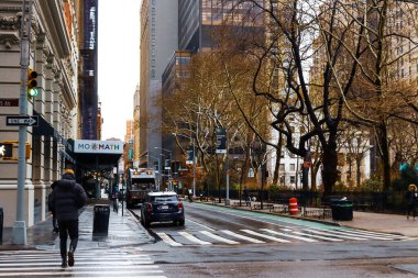 New York, ABD Ocak 2022 - Şehrin ve sokakların manzarası
