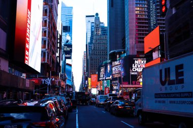 New York, ABD Ocak 2022 - Şehrin ve sokakların manzarası