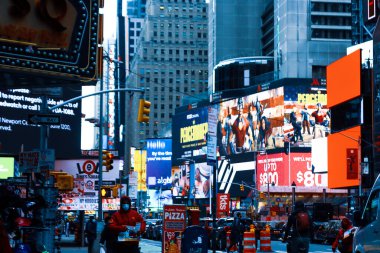 New York, ABD Ocak 2022 - Şehrin ve sokakların manzarası